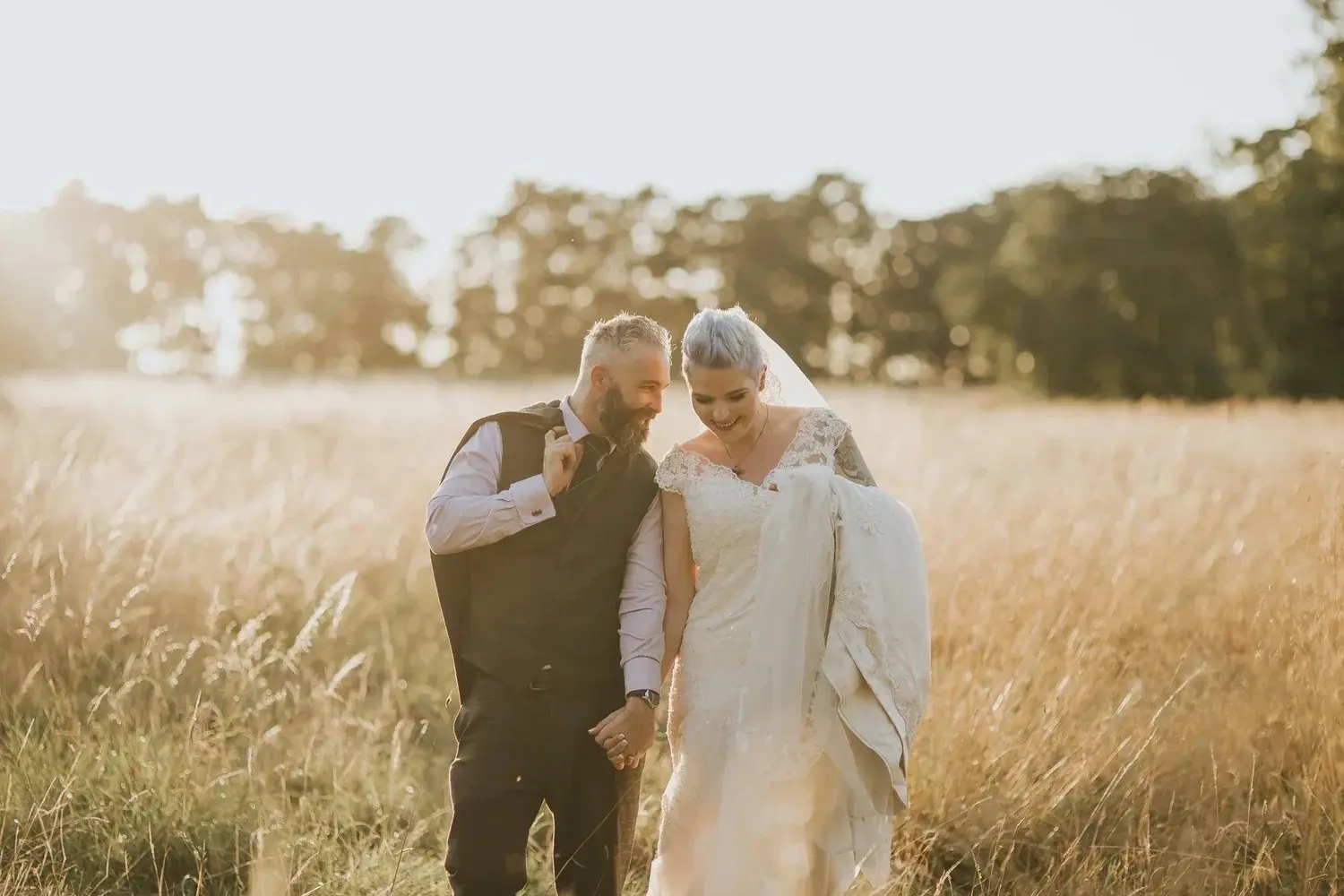 Joe and Jade Marshall on their wedding day